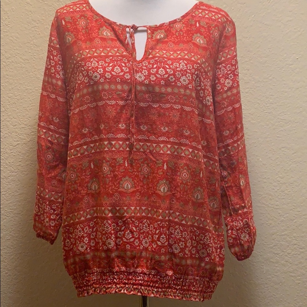 Lucky Brand Red printed Blouse
